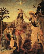  Leonardo  Da Vinci The Baptism of Christ oil painting reproduction